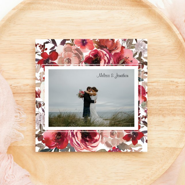 Röda  Blommigten Ro Bröllop Ny gifta Meddelande (Skapare uppladdad)