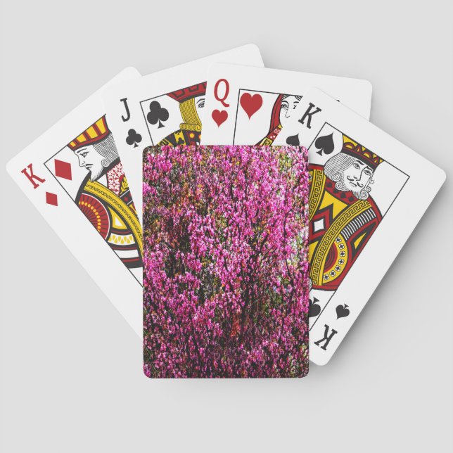 Röda blommor..... casinokort (Baksidan)