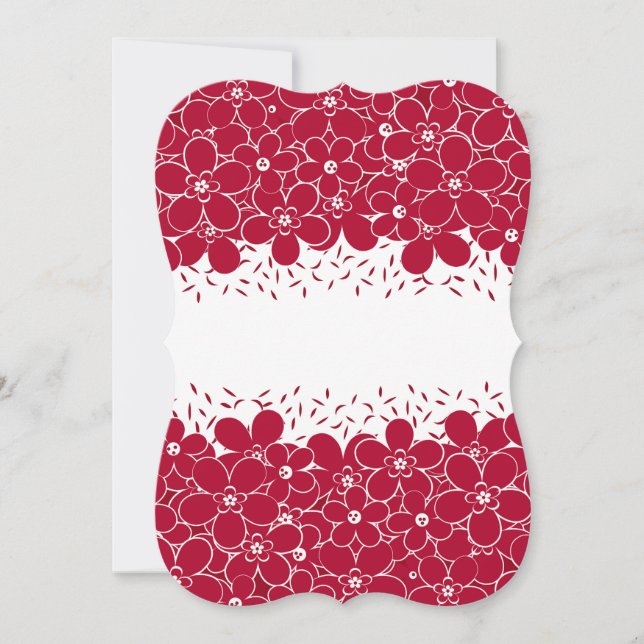 Röda blommor daisy på vit bakgrund (Framsida)