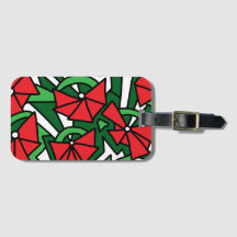 Röda blommor Doodle Art