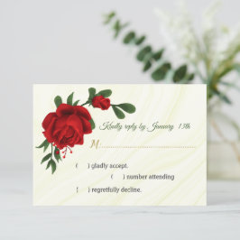 Röda blommor grönt löv OSA kort