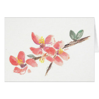 Röda blommor hälsningskort