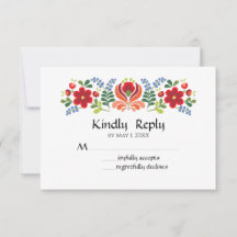 Röda blommor i ungerska Design