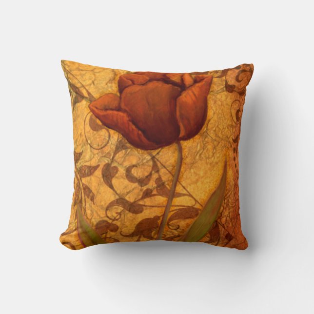 Röda blommor II Kudde (Framsida)