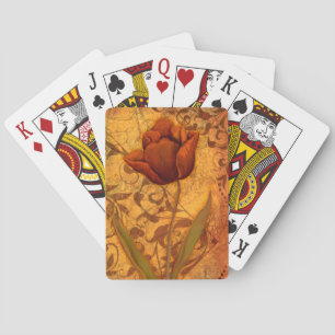 Röda blommor II Spel Kort