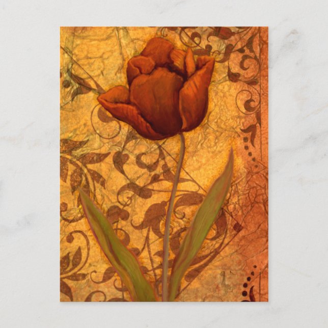 Röda blommor II Vykort (Framsida)