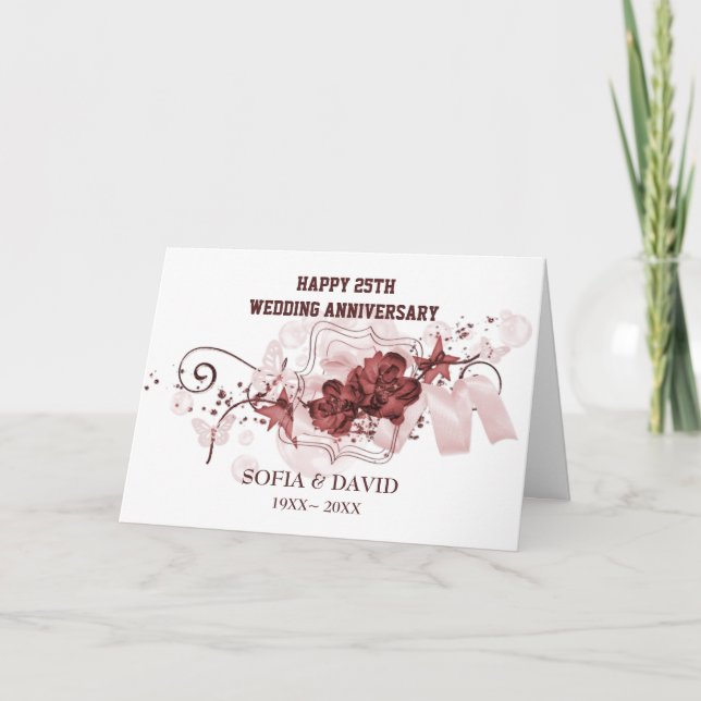 Röda blommor kort (Framsida)