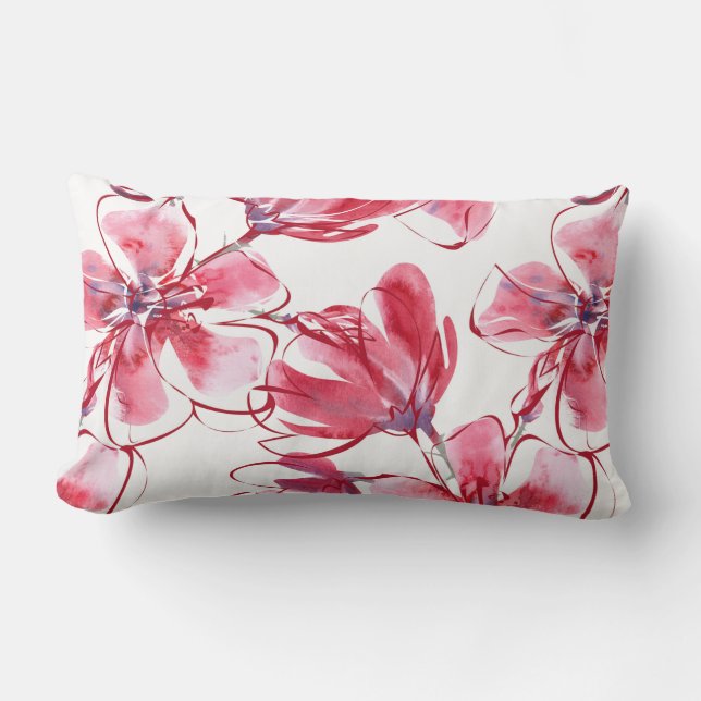 Röda Blommor Kudde (Framsida)