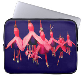Röda blommor laptop fodral