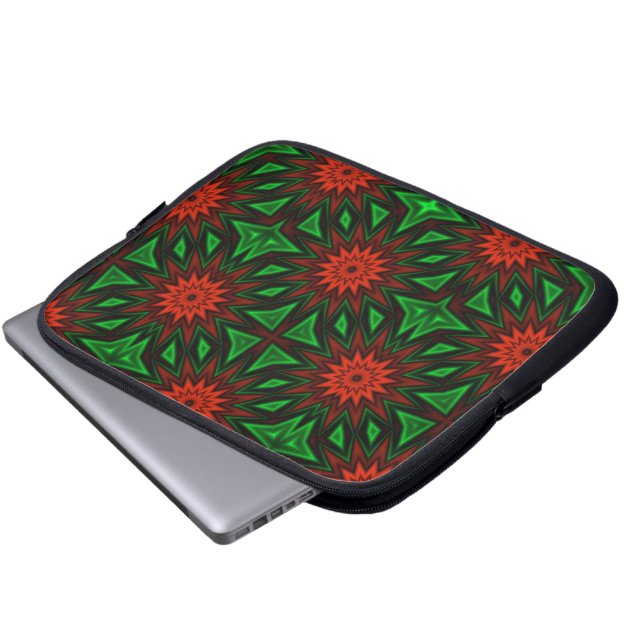Röda blommor Laptopfodral Laptop Sleeve (Framre botten)