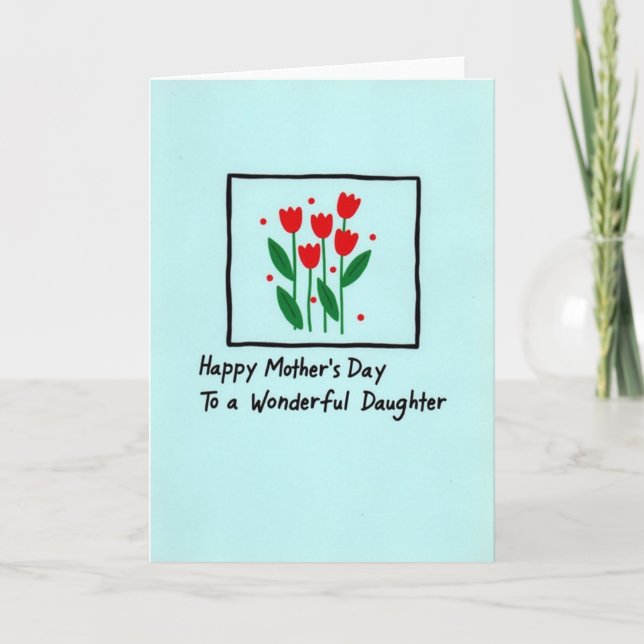 Röda blommor Mamma-kort Kort (Framsida)