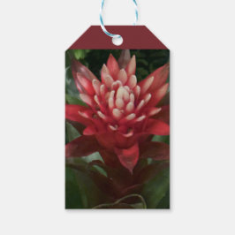 Röda blommor - Märkre Presentetikett