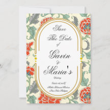 Röda blommor med gröna blad