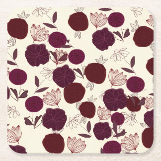 röda,blommor, naturlig, peony, gåva, elegant,  underlägg papper kvadrat