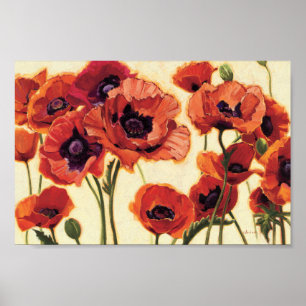 Röda blommor poster
