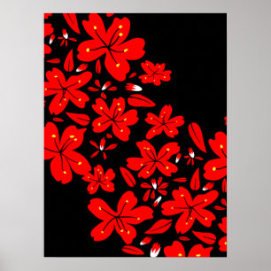 Röda blommor poster