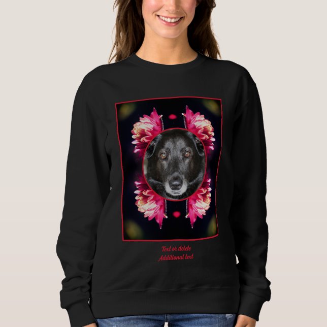 Röda blommor Ram Skapar ditt eget foto av sällskap T Shirt (Framsida)