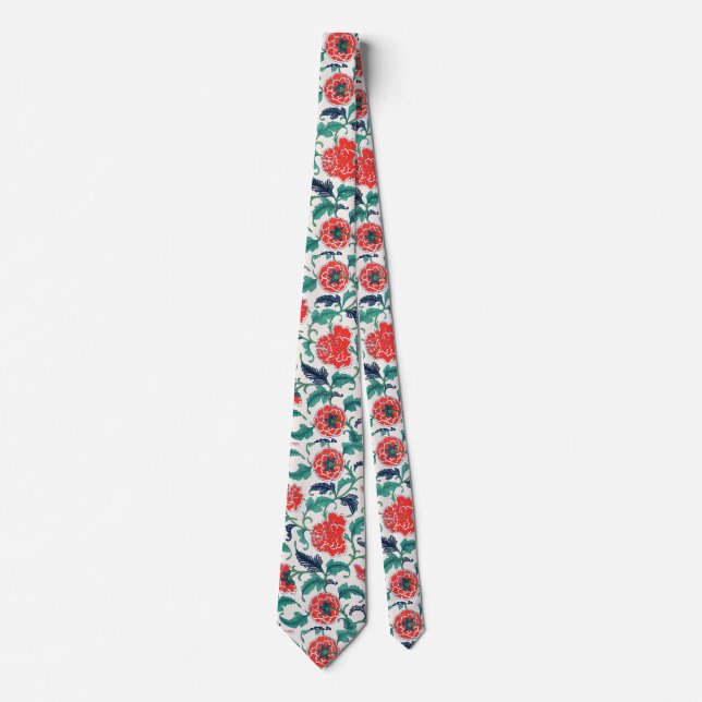 Röda blommor slips (Framsida)