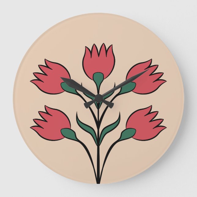 Röda blommor stor klocka (Framsida)