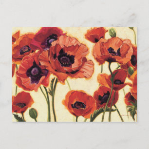 Röda blommor vykort