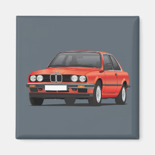 Röda BMW E30 (3-serie) Magnet