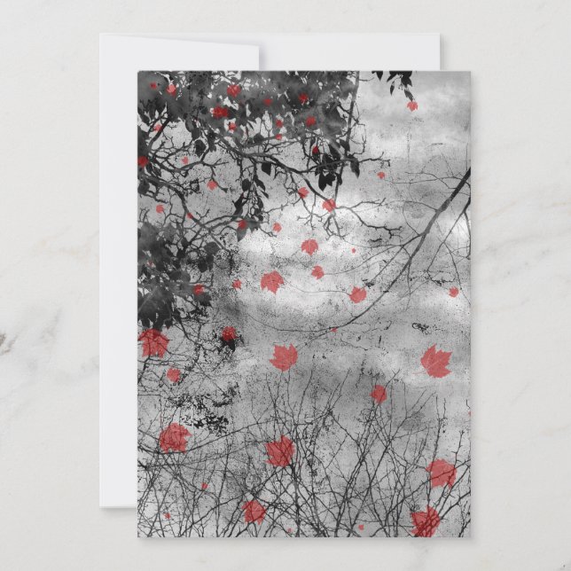 Röda Brev Dag Goth-bröllopsinbjudan Inbjudningar (Framsida)