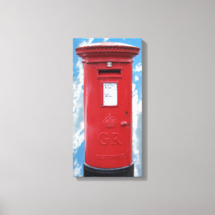 Röda brittiska Post boxas Canvastryck