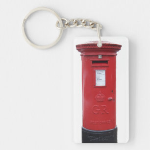 Röda brittiska Post boxas Nyckelring