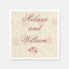 Röda Bröllopsbuketter Pappersservett