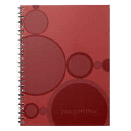 Röda bubblor abstrakt techie-stöd: Du klarar det! Anteckningsbok