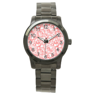 Röda bubblor armbandsur