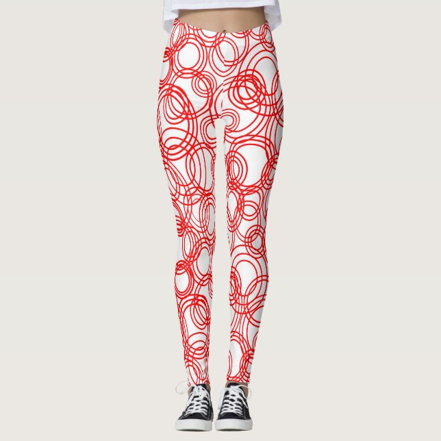 Röda bubblor leggings (Framsida)