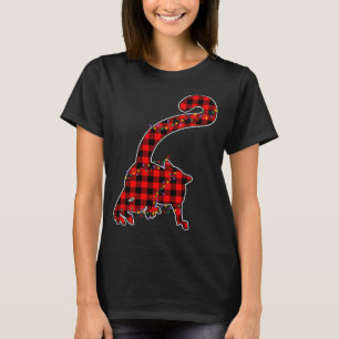 Röda Buffalo Lemur Julbelysning Matchande Pyjamas T Shirt