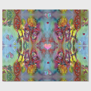 RÖDA BUTTERFLIER PÅ HJÄRTOR, HJÄRTTS Alla hjärtans Presentpapper