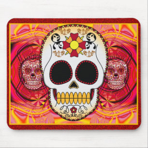 Röda Calaveras Mousepad Musmatta