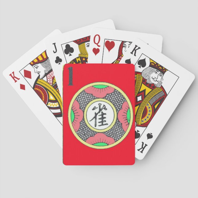 Röda Canasta/Mahj-uppspelningskort Casinokort (Baksidan)