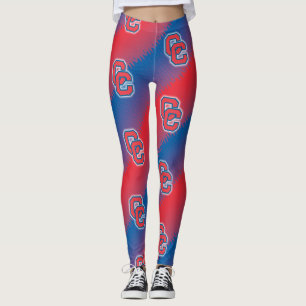 Röda (CC) Cherry Creek och blåttdamasker Leggings