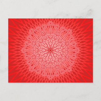 Röda Chakra Mandala Helig Geometri Vykort