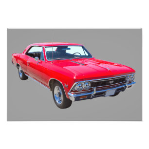 Röda Chevy 1966 Chevelle SS 396 Fototryck