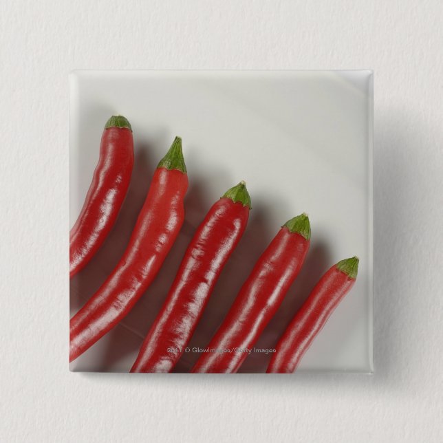 Röda chilipeppar knapp (Framsida)