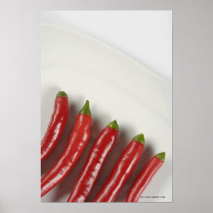 Röda chilipeppar poster