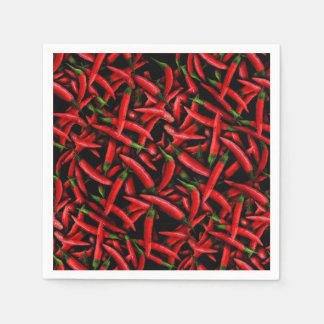 Röda Chilipepparsmönster Pappersservett