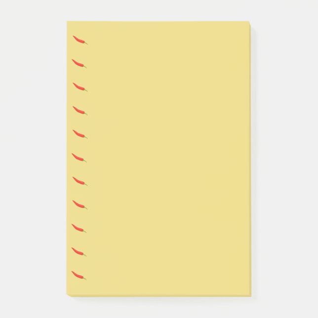 Röda Chilipepparsmönster Post-it Block (Framsida)