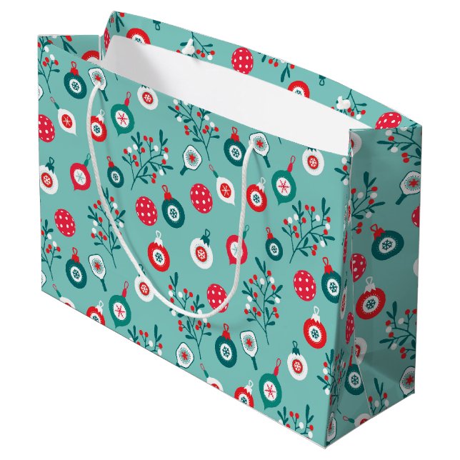 Röda cigarettbollar, majsen 🎄 Jul mönster (Baksidan Vinklad)
