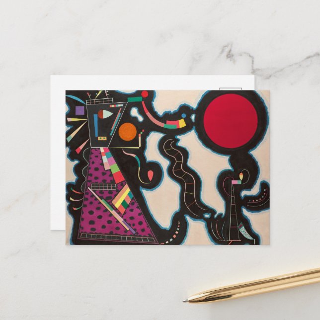 Röda cirkeln av Wassily Kandinsky Vykort (Fram/Back In Situ)