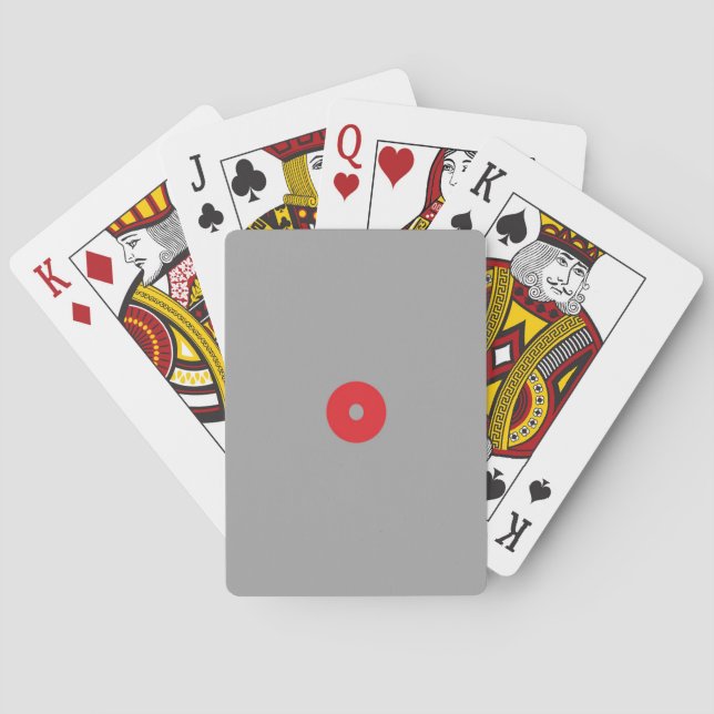 Röda cirkelns uppspelningskort spel kort (Baksidan)