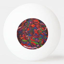Röda cirklar pingisboll