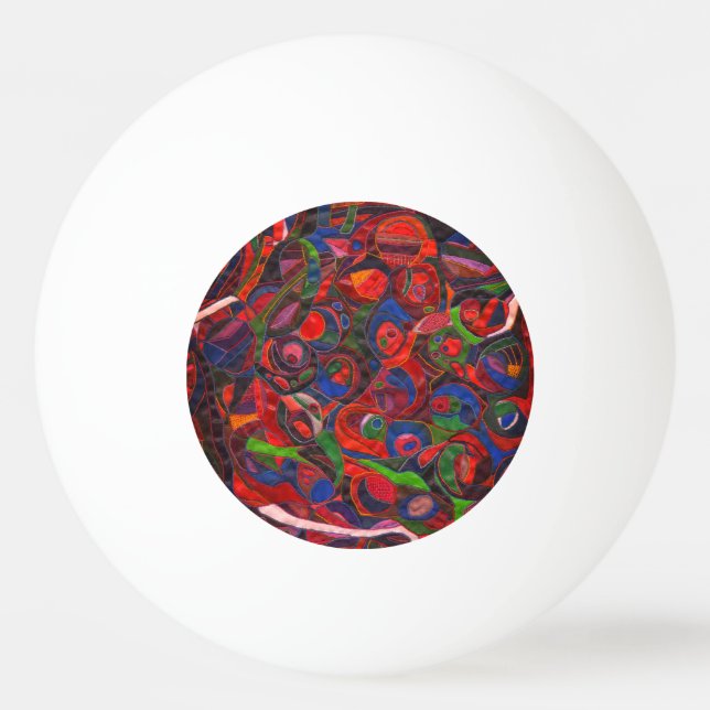 Röda cirklar pingisboll (Framsidan)