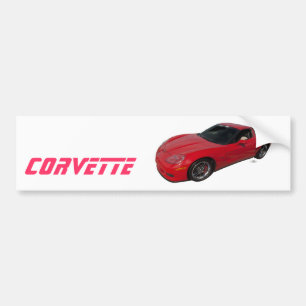 Röda Corvette Bildekal