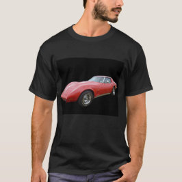 Röda Corvette - svart T-tröja T-shirt